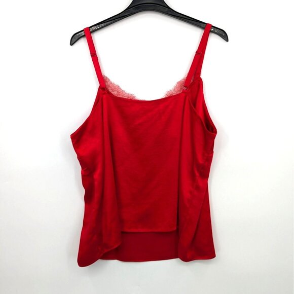 Skies Are Blue Curvy Camisole Top Women Plus Size 2X Lace Satin Romantic Office - Picture 2 of 8